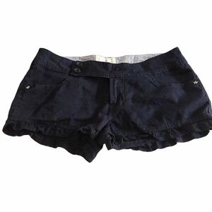 Ci Sodo By Cavalini Navy Blue Ruffled Shorts